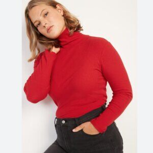 Old Navy Ribbed Red Turtleneck Long Sleeve Top XXL
